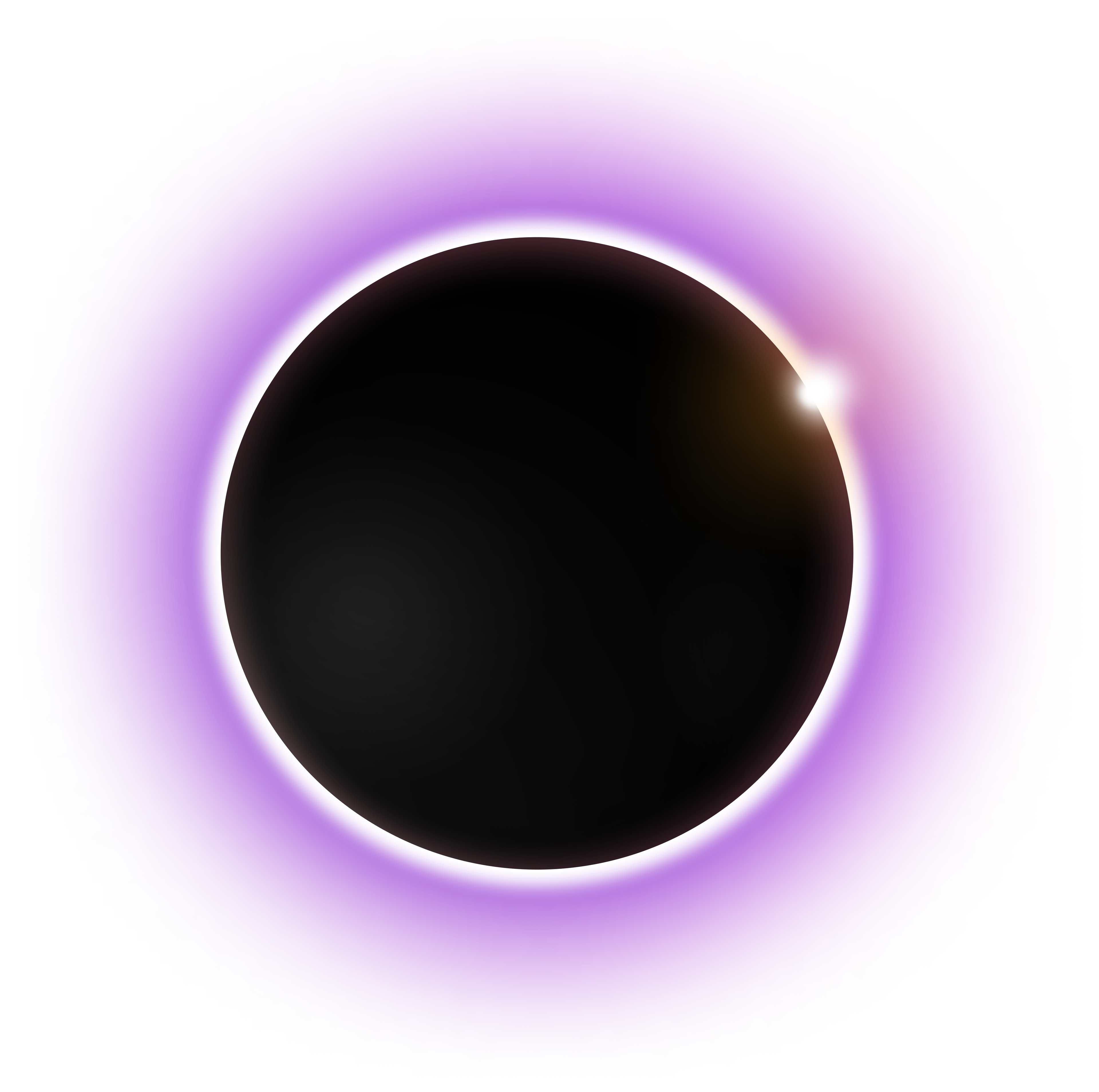 Clipped eclipse showing the top glowing arc